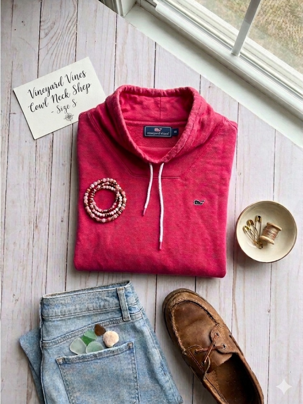 Vineyard Vines Hot Pink Cowl-Neck Pullover Hoodie
